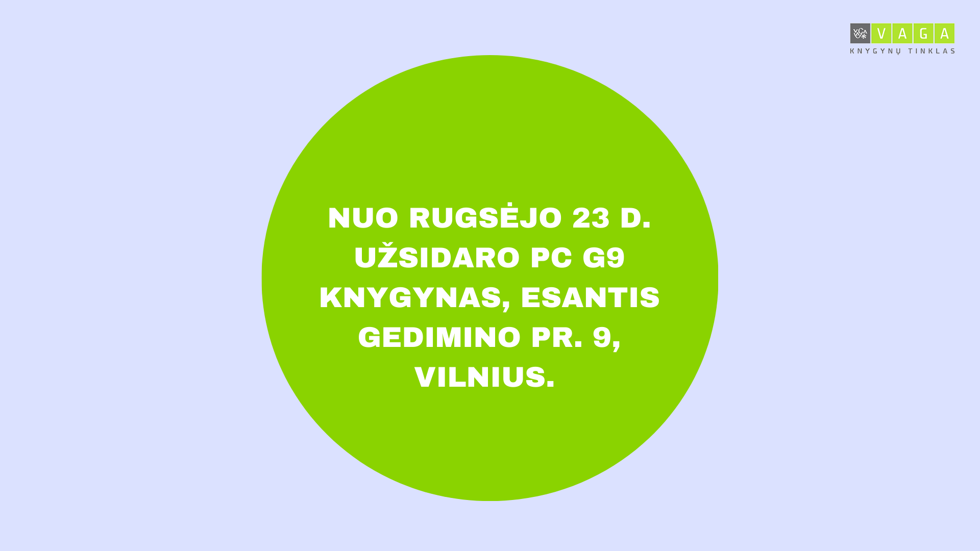 Uždaromas PC G9 esantis knygynas